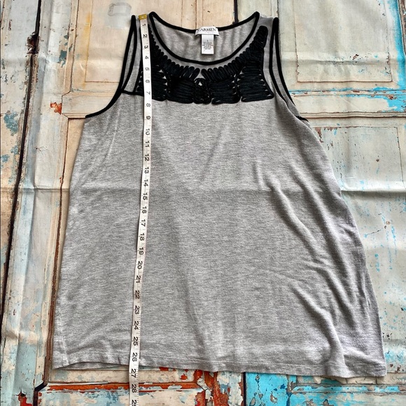 Carmen Marc Valvo Women’s Sleeveless Blouse Sz L - Picture 4 of 7